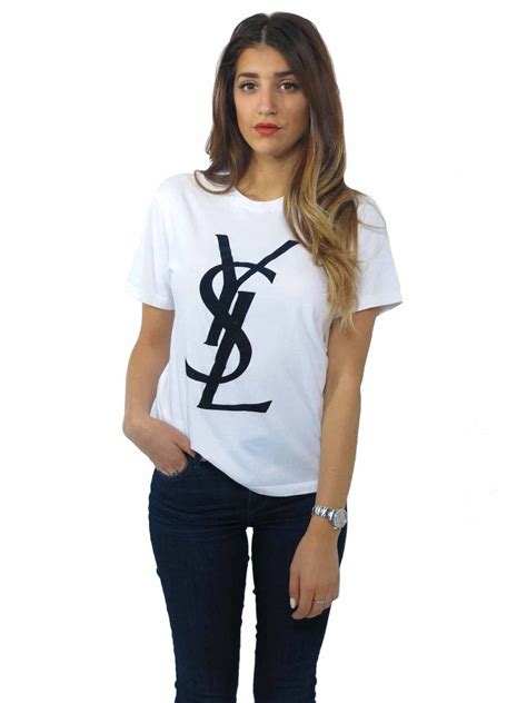 ysl white tee|Saint Laurent Tops for Women .